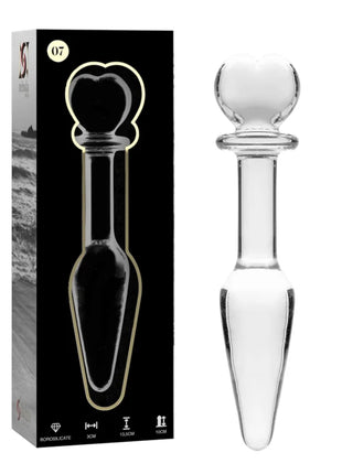 NEBULA SERIES BY IBIZA - MODEL 7 ANALPLUG BOROSILIKATGLAS KLAR 13.5 CM -O- 3 CM - Analplug