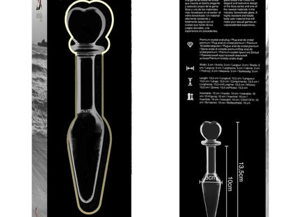NEBULA SERIES BY IBIZA - MODEL 7 ANALPLUG BOROSILIKATGLAS KLAR 13.5 CM -O- 3 CM - Analplug