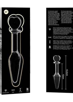 NEBULA SERIES BY IBIZA - MODEL 7 ANALPLUG BOROSILIKATGLAS KLAR 13.5 CM -O- 3 CM - Analplug