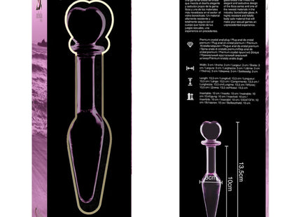 NEBULA SERIES BY IBIZA - MODEL 7 ANALPLUG BOROSILIKATGLAS KLAR 13.5 CM -O- 3 CM - Analplug
