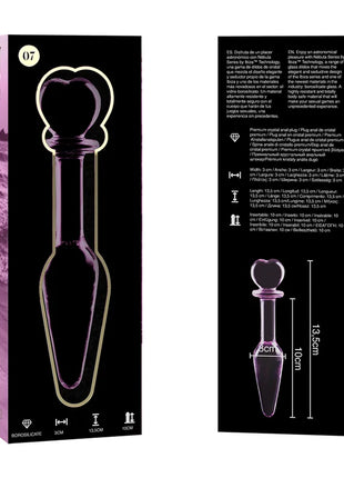 NEBULA SERIES BY IBIZA - MODEL 7 ANALPLUG BOROSILIKATGLAS KLAR 13.5 CM -O- 3 CM - Analplug