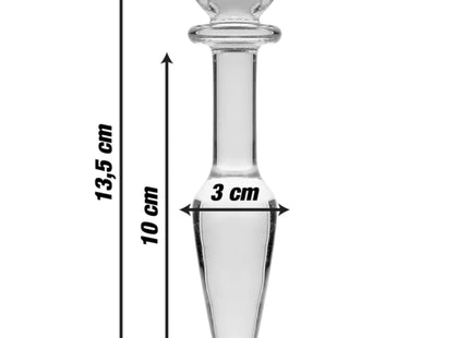 NEBULA SERIES BY IBIZA - MODEL 7 ANALPLUG BOROSILIKATGLAS KLAR 13.5 CM -O- 3 CM - Analplug