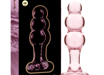 NEBULA SERIES BY IBIZA - MODELL 1 STECKER BOROSILIKATGLAS TRANSPARENT 10.5 CM -O- 3 CM - Analplug