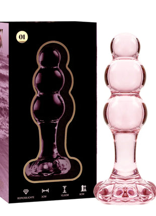 NEBULA SERIES BY IBIZA - MODELL 1 STECKER BOROSILIKATGLAS TRANSPARENT 10.5 CM -O- 3 CM - Analplug