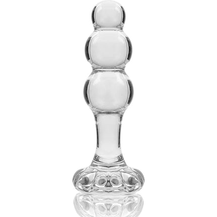 NEBULA SERIES BY IBIZA - MODELL 1 STECKER BOROSILIKATGLAS TRANSPARENT 10.5 CM -O- 3 CM - Analplug