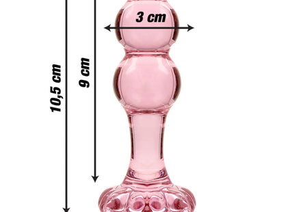 NEBULA SERIES BY IBIZA - MODELL 1 STECKER BOROSILIKATGLAS TRANSPARENT 10.5 CM -O- 3 CM - Analplug