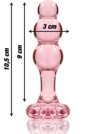 NEBULA SERIES BY IBIZA - MODELL 1 STECKER BOROSILIKATGLAS TRANSPARENT 10.5 CM -O- 3 CM - Analplug