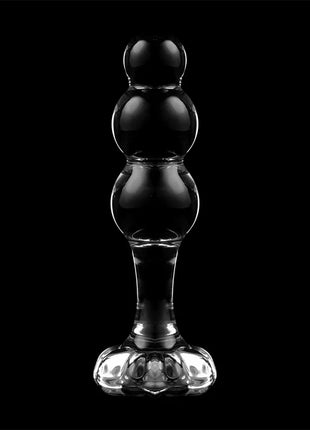 NEBULA SERIES BY IBIZA - MODELL 1 STECKER BOROSILIKATGLAS TRANSPARENT 10.5 CM -O- 3 CM - Analplug