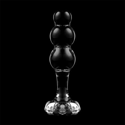 NEBULA SERIES BY IBIZA - MODELL 1 STECKER BOROSILIKATGLAS TRANSPARENT 10.5 CM -O- 3 CM - Analplug
