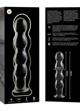 NEBULA SERIES BY IBIZA - MODELL 10 DILDO BOROSILIKATGLAS - 16.5 CM -O- 3.5 CM - Glas Analplug