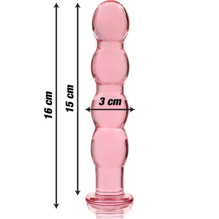 NEBULA SERIES BY IBIZA - MODELL 10 DILDO BOROSILIKATGLAS - 16.5 CM -O- 3.5 CM - Glas Analplug