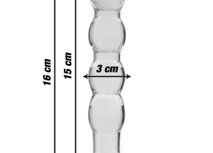 NEBULA SERIES BY IBIZA - MODELL 10 DILDO BOROSILIKATGLAS - 16.5 CM -O- 3.5 CM - Glas Analplug