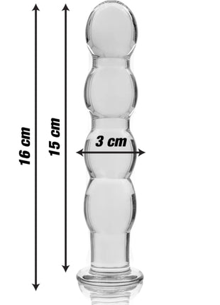 NEBULA SERIES BY IBIZA - MODELL 10 DILDO BOROSILIKATGLAS - 16.5 CM -O- 3.5 CM - Glas Analplug