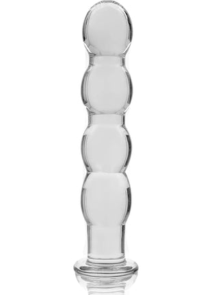 NEBULA SERIES BY IBIZA - MODELL 10 DILDO BOROSILIKATGLAS - 16.5 CM -O- 3.5 CM - TRANSPARENT - Glas Analplug