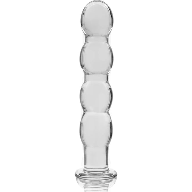 NEBULA SERIES BY IBIZA - MODELL 10 DILDO BOROSILIKATGLAS - 16.5 CM -O- 3.5 CM - TRANSPARENT - Glas Analplug
