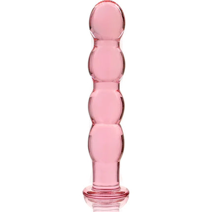 NEBULA SERIES BY IBIZA - MODELL 10 DILDO BOROSILIKATGLAS - 16.5 CM -O- 3.5 CM - ROSA - Glas Analplug