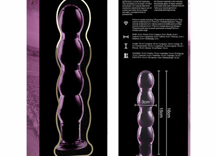 NEBULA SERIES BY IBIZA - MODELL 10 DILDO BOROSILIKATGLAS - 16.5 CM -O- 3.5 CM - Glas Analplug