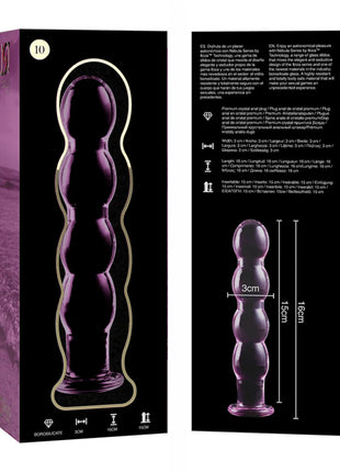 NEBULA SERIES BY IBIZA - MODELL 10 DILDO BOROSILIKATGLAS - 16.5 CM -O- 3.5 CM - Glas Analplug