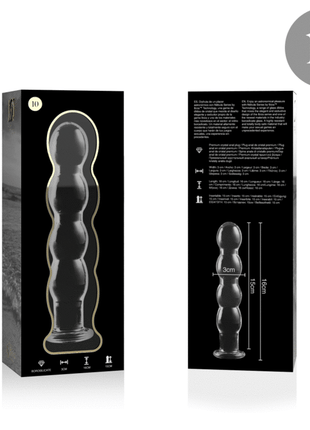 NEBULA SERIES BY IBIZA - MODELL 10 DILDO BOROSILIKATGLAS - 16.5 CM -O- 3.5 CM - Glas Analplug