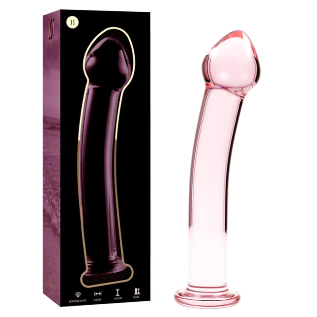 NEBULA SERIES BY IBIZA - MODELL 11 DILDO BOROSILIKATGLAS KLAR 16 CM -O- 3 CM - Glasdildo