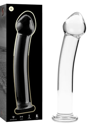 NEBULA SERIES BY IBIZA - MODELL 11 DILDO BOROSILIKATGLAS KLAR 16 CM -O- 3 CM - Glasdildo