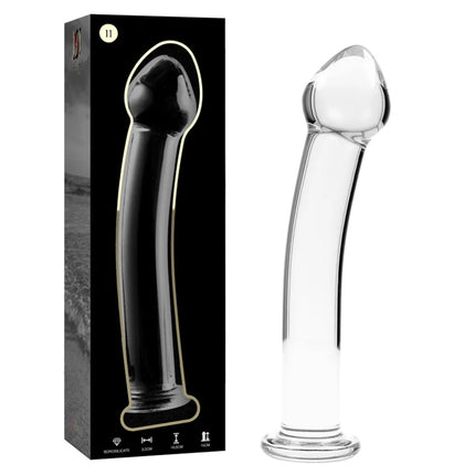 NEBULA SERIES BY IBIZA - MODELL 11 DILDO BOROSILIKATGLAS KLAR 16 CM -O- 3 CM - Glasdildo