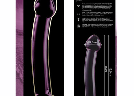 NEBULA SERIES BY IBIZA - MODELL 11 DILDO BOROSILIKATGLAS KLAR 16 CM -O- 3 CM - Glasdildo
