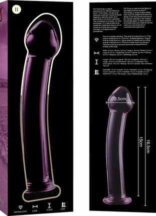 NEBULA SERIES BY IBIZA - MODELL 11 DILDO BOROSILIKATGLAS KLAR 16 CM -O- 3 CM - Glasdildo