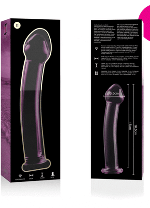 NEBULA SERIES BY IBIZA - MODELL 11 DILDO BOROSILIKATGLAS KLAR 16 CM -O- 3 CM - Glasdildo