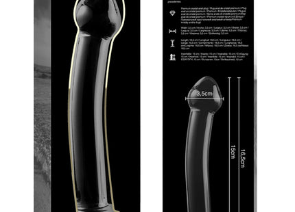 NEBULA SERIES BY IBIZA - MODELL 11 DILDO BOROSILIKATGLAS KLAR 16 CM -O- 3 CM - Glasdildo