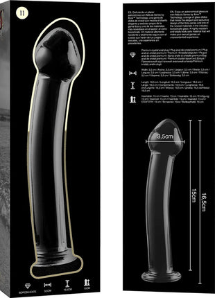 NEBULA SERIES BY IBIZA - MODELL 11 DILDO BOROSILIKATGLAS KLAR 16 CM -O- 3 CM - Glasdildo