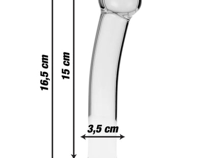 NEBULA SERIES BY IBIZA - MODELL 11 DILDO BOROSILIKATGLAS KLAR 16 CM -O- 3 CM - Glasdildo