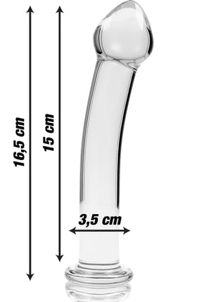 NEBULA SERIES BY IBIZA - MODELL 11 DILDO BOROSILIKATGLAS KLAR 16 CM -O- 3 CM - Glasdildo