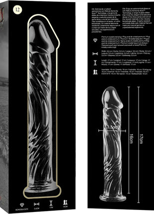 NEBULA SERIES BY IBIZA - MODELL 12 DILDO BOROSILIKATGLAS 17 CM -O- 3.5 CM - Glas Analplug