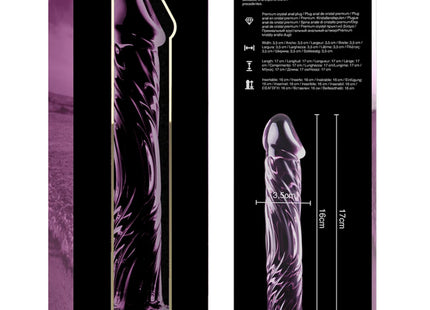 NEBULA SERIES BY IBIZA - MODELL 12 DILDO BOROSILIKATGLAS 17 CM -O- 3.5 CM - Glas Analplug