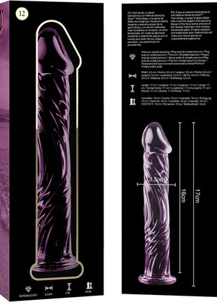 NEBULA SERIES BY IBIZA - MODELL 12 DILDO BOROSILIKATGLAS 17 CM -O- 3.5 CM - Glas Analplug