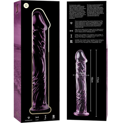 NEBULA SERIES BY IBIZA - MODELL 12 DILDO BOROSILIKATGLAS 17 CM -O- 3.5 CM - Glas Analplug