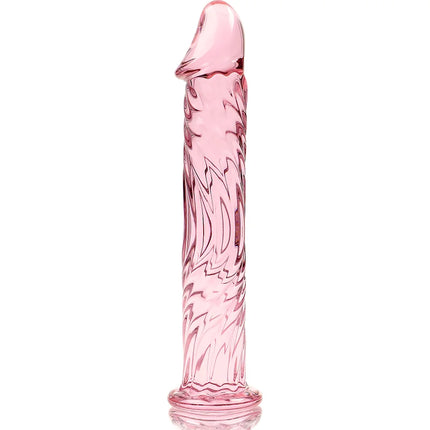NEBULA SERIES BY IBIZA - MODELL 12 DILDO BOROSILIKATGLAS 17 CM -O- 3.5 CM - ROSA - Glas Analplug