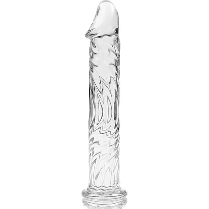 NEBULA SERIES BY IBIZA - MODELL 12 DILDO BOROSILIKATGLAS 17 CM -O- 3.5 CM - TRANSPARENT - Glas Analplug