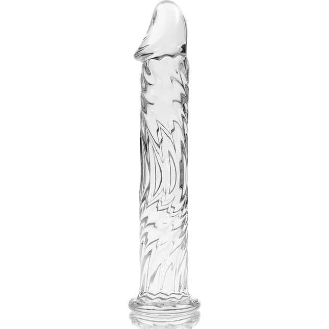 NEBULA SERIES BY IBIZA - MODELL 12 DILDO BOROSILIKATGLAS 17 CM -O- 3.5 CM - TRANSPARENT - Glas Analplug