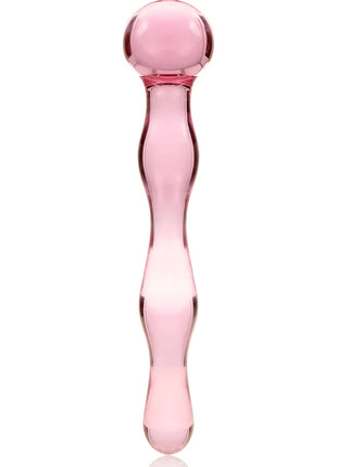 NEBULA SERIES BY IBIZA - MODELL 13 DILDO BOROSILIKATGLAS - 18 CM -O- 3.5 CM - ROSA - Glas Analplug