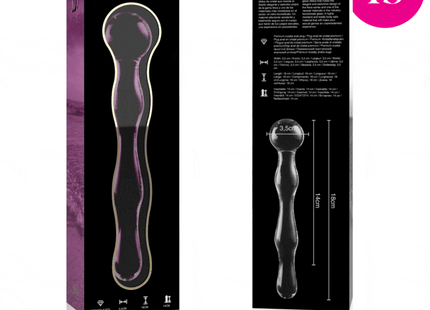 NEBULA SERIES BY IBIZA - MODELL 13 DILDO BOROSILIKATGLAS - 18 CM -O- 3.5 CM - Glas Analplug