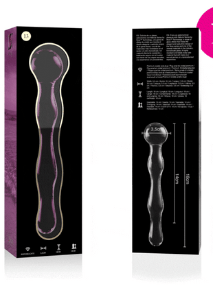 NEBULA SERIES BY IBIZA - MODELL 13 DILDO BOROSILIKATGLAS - 18 CM -O- 3.5 CM - Glas Analplug