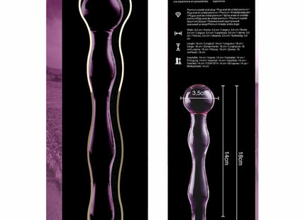NEBULA SERIES BY IBIZA - MODELL 13 DILDO BOROSILIKATGLAS - 18 CM -O- 3.5 CM - Glas Analplug