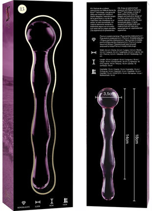NEBULA SERIES BY IBIZA - MODELL 13 DILDO BOROSILIKATGLAS - 18 CM -O- 3.5 CM - Glas Analplug