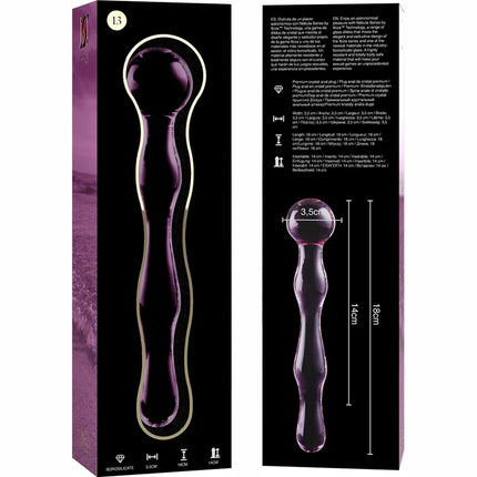 NEBULA SERIES BY IBIZA - MODELL 13 DILDO BOROSILIKATGLAS - 18 CM -O- 3.5 CM - Glas Analplug