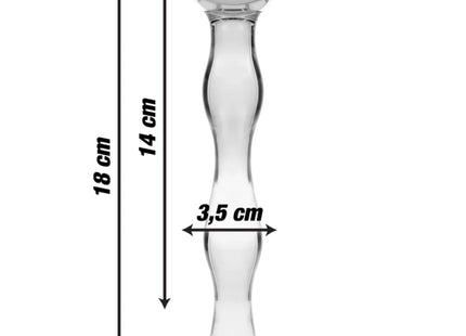 NEBULA SERIES BY IBIZA - MODELL 13 DILDO BOROSILIKATGLAS - 18 CM -O- 3.5 CM - Glas Analplug