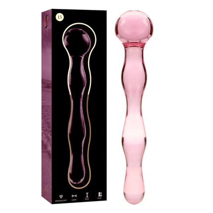 NEBULA SERIES BY IBIZA - MODELL 13 DILDO BOROSILIKATGLAS - 18 CM -O- 3.5 CM - Glas Analplug