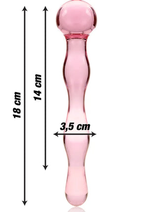 NEBULA SERIES BY IBIZA - MODELL 13 DILDO BOROSILIKATGLAS - 18 CM -O- 3.5 CM - Glas Analplug
