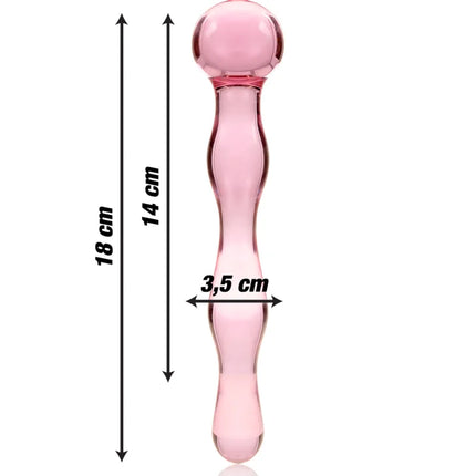 NEBULA SERIES BY IBIZA - MODELL 13 DILDO BOROSILIKATGLAS - 18 CM -O- 3.5 CM - Glas Analplug